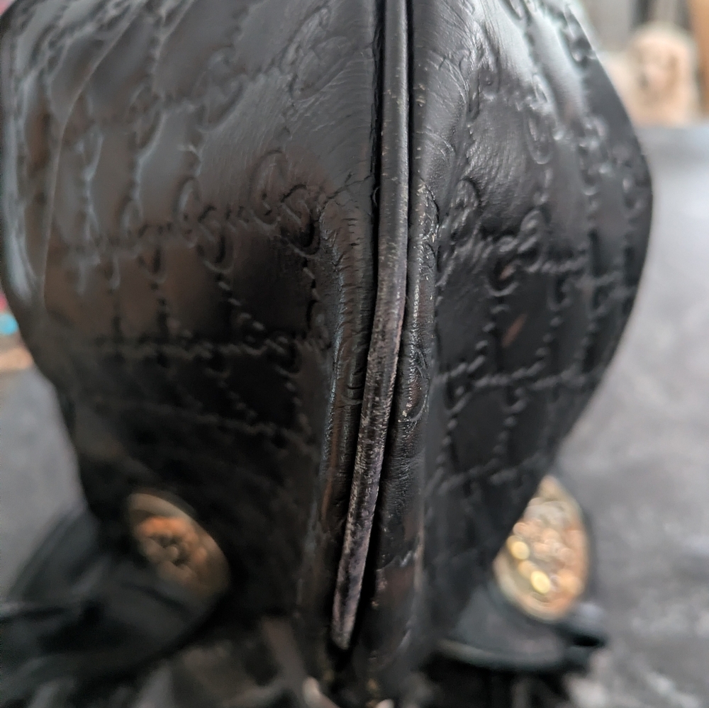Gucci Authentic Vintage Hand Black LeatherMonogram - Picture 16 of 16
